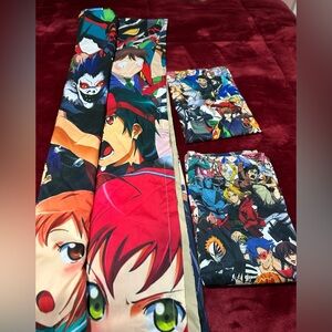 Anime Character Print Comforter Cover and 2 Shams